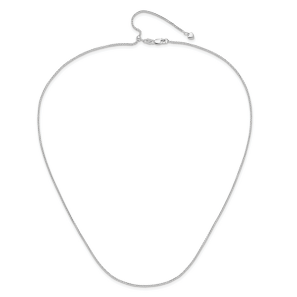 Leslie's 14K White Gold Adjustable 1.4mm Wheat Chain - Image 4