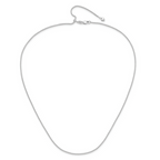 14K White Gold Adjustable 1.4mm Wheat Chain - Image 4