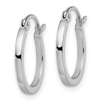 Leslie's 14K White Gold Polished Hoop Earrings - Image 2
