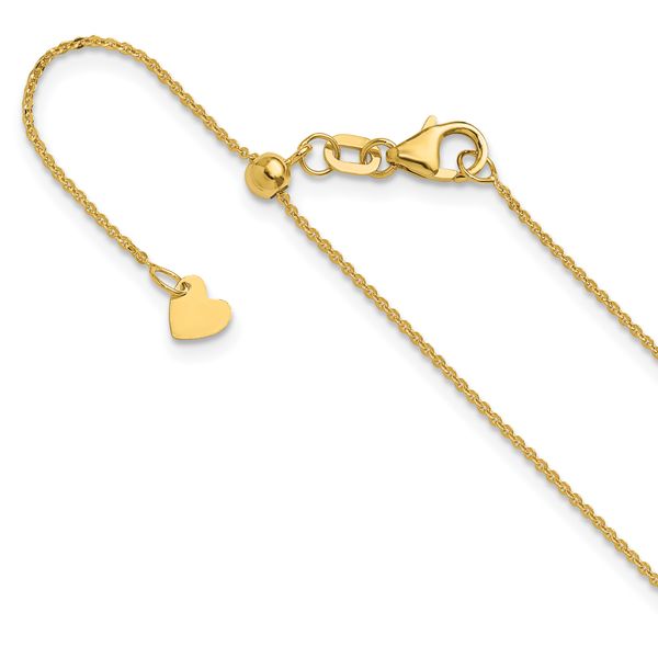 Leslie's 14K Adjustable 1.2mm Flat Cable Chain