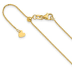 Leslie's 14K Adjustable 1.2mm Flat Cable Chain