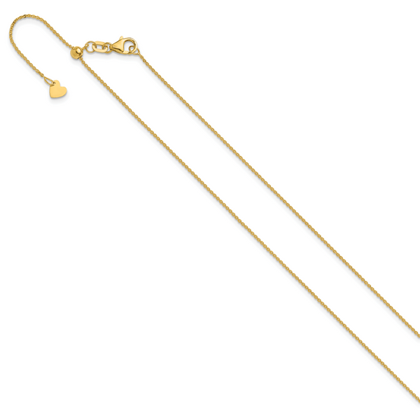 Leslie's 14K Adjustable 1.2mm Flat Cable Chain - Image 2