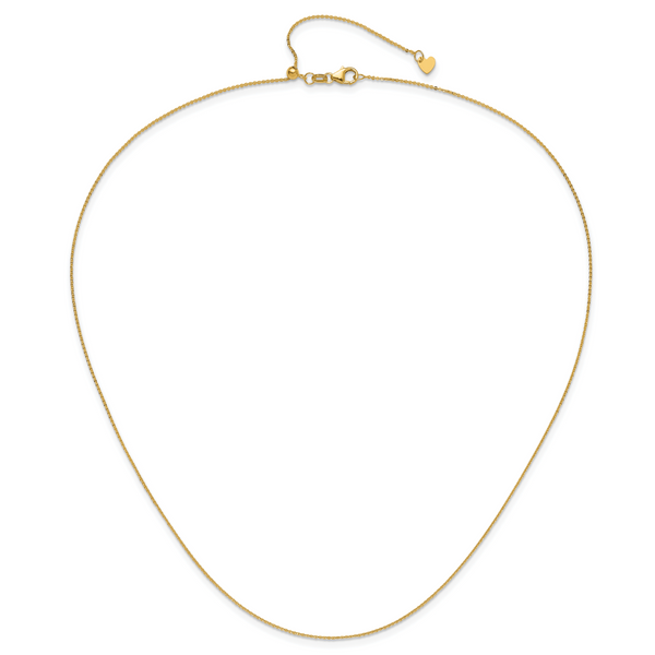 Leslie's 14K Adjustable 1.2mm Flat Cable Chain - Image 4
