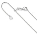 Leslie's 14K White Gold Adjustable 1.2mm Flat Cable Chain