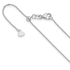 Leslie's 14K White Gold Adjustable 1.2mm Flat Cable Chain