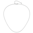 Leslie's 14K White Gold Adjustable 1.2mm Flat Cable Chain - Image 4