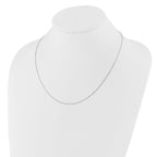 14K White Gold Adjustable 1.2mm Flat Cable Chain - Image 3