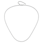 Leslie's 14K White Gold Adjustable 1mm Quadra Wheat Chain - Image 4