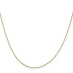 Leslie's 14K .5mm Baby Box with Lobster Clasp Chain - Image 2
