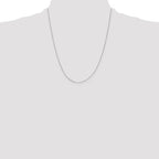 Leslie's 14K White Gold .5mm Baby Box with Lobster Clasp Chain - Image 4