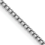 Leslie's 14K White Gold 1.1mm Sparkle Round Box Chain