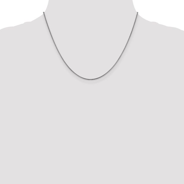 Leslie's 14K White Gold 1.1mm Sparkle Round Box Chain - Image 4