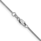 Leslie's 14K White Gold 1.1mm Sparkle Round Box Chain - Image 3