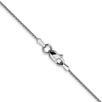 Leslie's 14K White Gold .8mm D/C Wheat Chain - Image 3