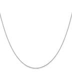 Leslie's 14K White Gold .8mm D/C Wheat Chain - Image 2