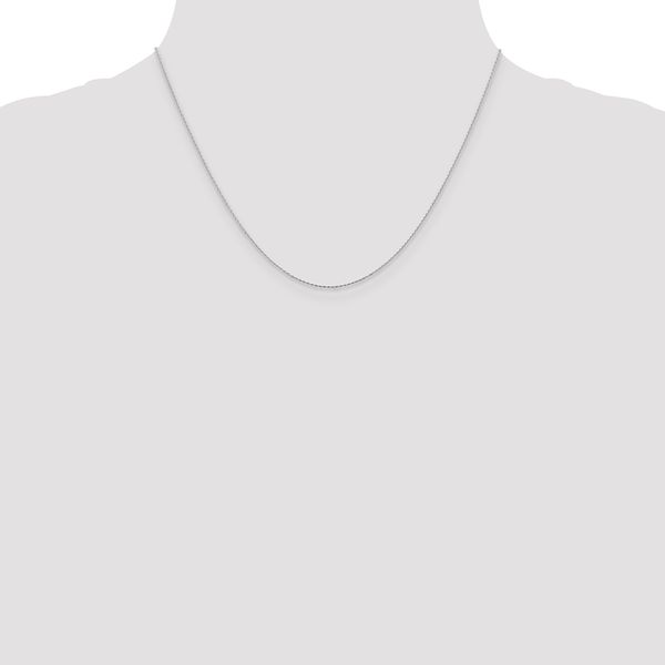Leslie's 14K White Gold .8mm D/C Wheat Chain - Image 4