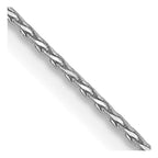 Leslie's 14K White Gold .8mm D/C Wheat Chain