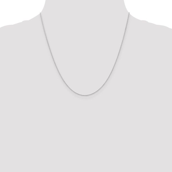 Leslie's 14K White Gold .8mm D/C Wheat Chain - Image 4