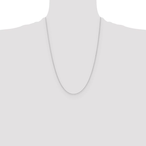 Leslie's 14K White Gold .8mm D/C Wheat Chain - Image 4