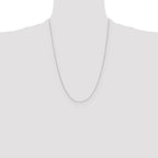 Leslie's 14K White Gold .8mm D/C Wheat Chain - Image 4