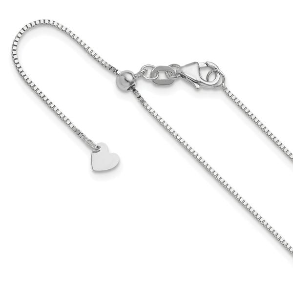 Leslie's 14K White Gold Adjustable .8mm Box Chain