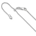 Leslie's 14K White Gold Adjustable 1.2mm D/C Rope Chain