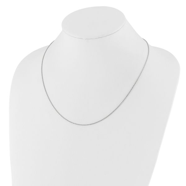 Leslie's 14K White Gold Adjustable 1.2mm D/C Rope Chain - Image 3