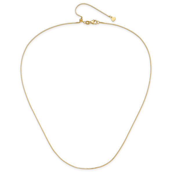 Leslie's 14K Adjustable .8mm Box Chain - Image 4