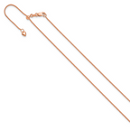 Leslie's 14K Rose Gold Adjustable 1mm Wheat Chain - Image 2