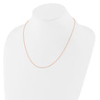 Leslie's 14K Rose Gold Adjustable 1mm Wheat Chain - Image 3