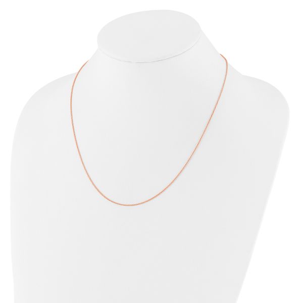 Leslie's 14K Rose Gold Adjustable 1mm Wheat Chain - Image 3
