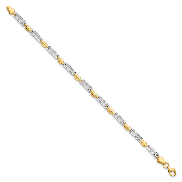 Leslie's 14K w/Rhodium D/C Bracelet - Image 2