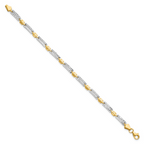 Leslie's 14K w/Rhodium D/C Bracelet - Image 2