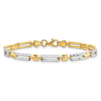 Leslie's 14K w/Rhodium D/C Bracelet - Image 3