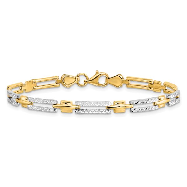 Leslie's 14K w/Rhodium D/C Bracelet - Image 3