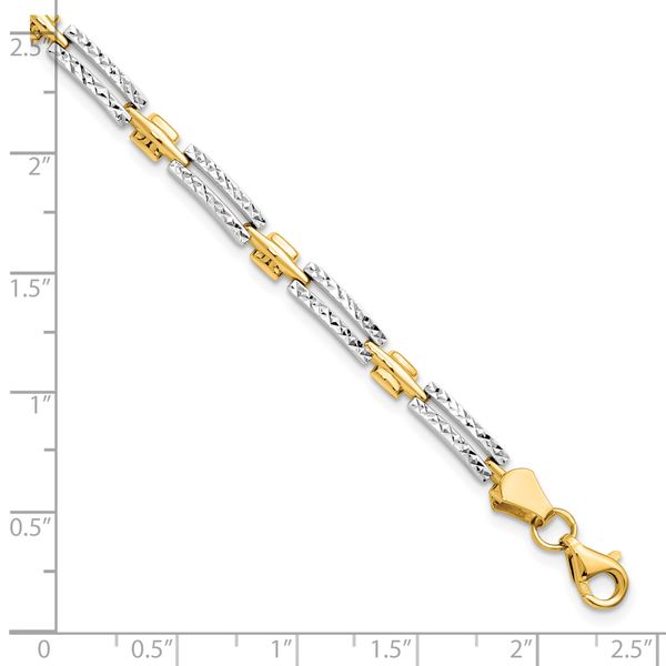 Leslie's 14K w/Rhodium D/C Bracelet - Image 4