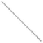 Leslie's 14K White Gold Diamond-Cut Bracelet - Image 2