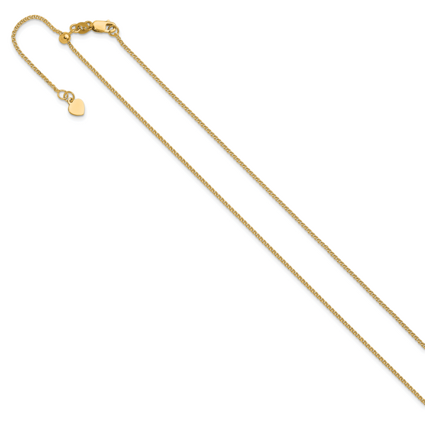 Leslie's 14K Adjustable 1.2 mm D/C Double Curb Chain - Image 2