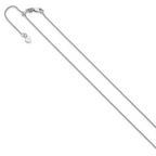Leslie's 14K White Gold Adjustable 1.2 mm D/C Double Curb Chain - Image 2