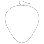 Leslie's 14K White Gold Adjustable 1.2 mm D/C Double Curb Chain - Image 4