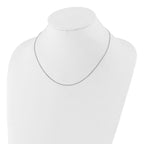 Leslie's 14K White Gold Adjustable 1.2 mm D/C Double Curb Chain - Image 3