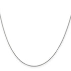 Leslie's 14K White Gold .7mm Box with Lobster Clasp Chain - Image 2