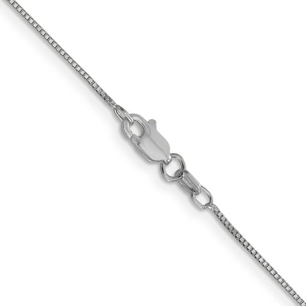 Leslie's 14K White Gold .7mm Box with Lobster Clasp Chain - Image 3