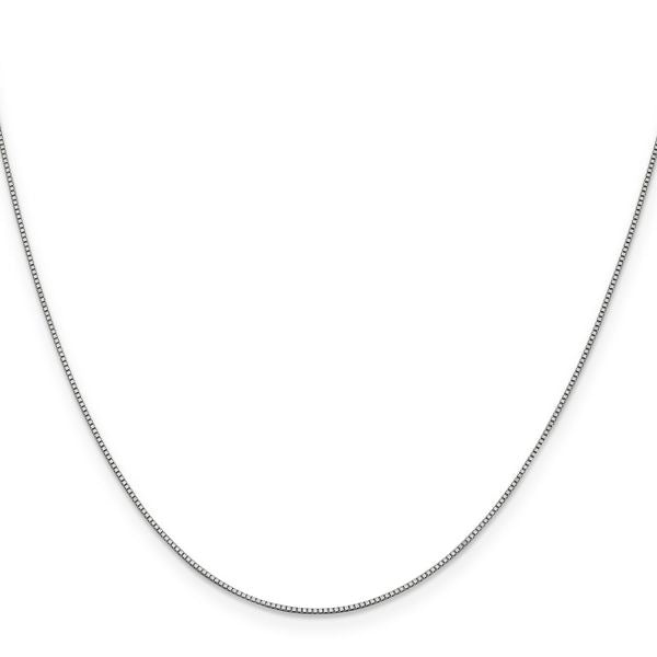 Leslie's 14K White Gold .7mm Box with Lobster Clasp Chain - Image 2