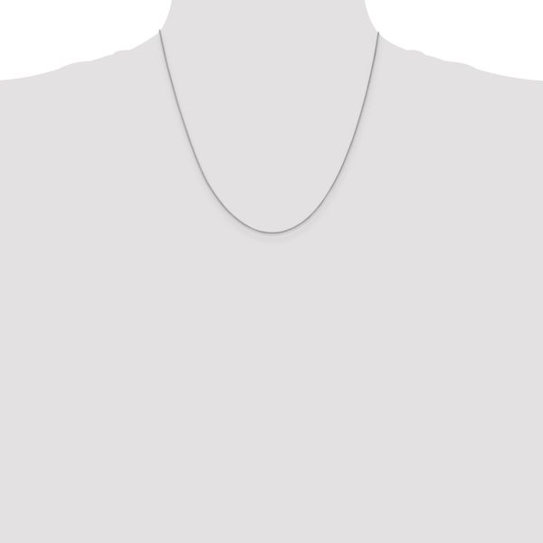 Leslie's 14K White Gold .7mm Box with Lobster Clasp Chain - Image 4