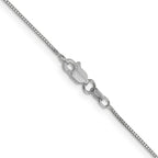 Leslie's 14K White Gold .7mm Box with Lobster Clasp Chain - Image 3