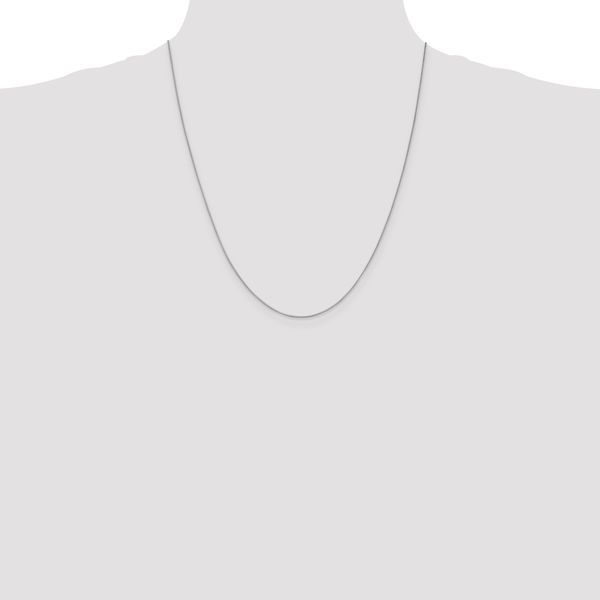 Leslie's 14K White Gold .7mm Box with Lobster Clasp Chain - Image 4