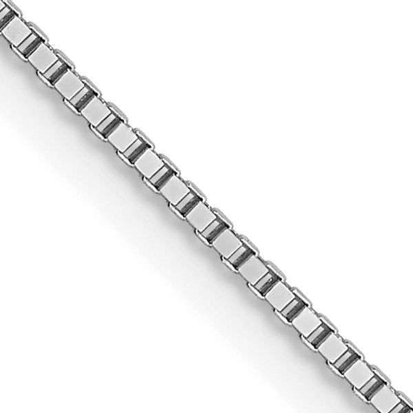 Leslie's 14K White Gold .7mm Box with Lobster Clasp Chain
