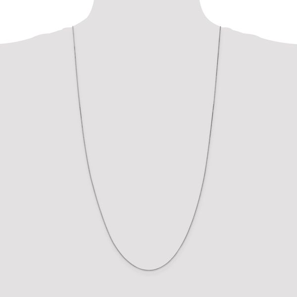 Leslie's 14K White Gold .7mm Box with Lobster Clasp Chain - Image 4