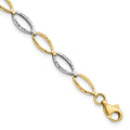 Leslie's 14K Two-tone D/C Bracelet